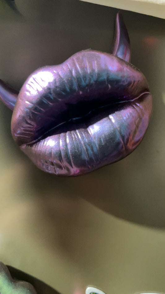 Devil Lips Fridge Magnet
