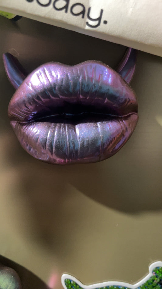Devil Lips Fridge Magnet