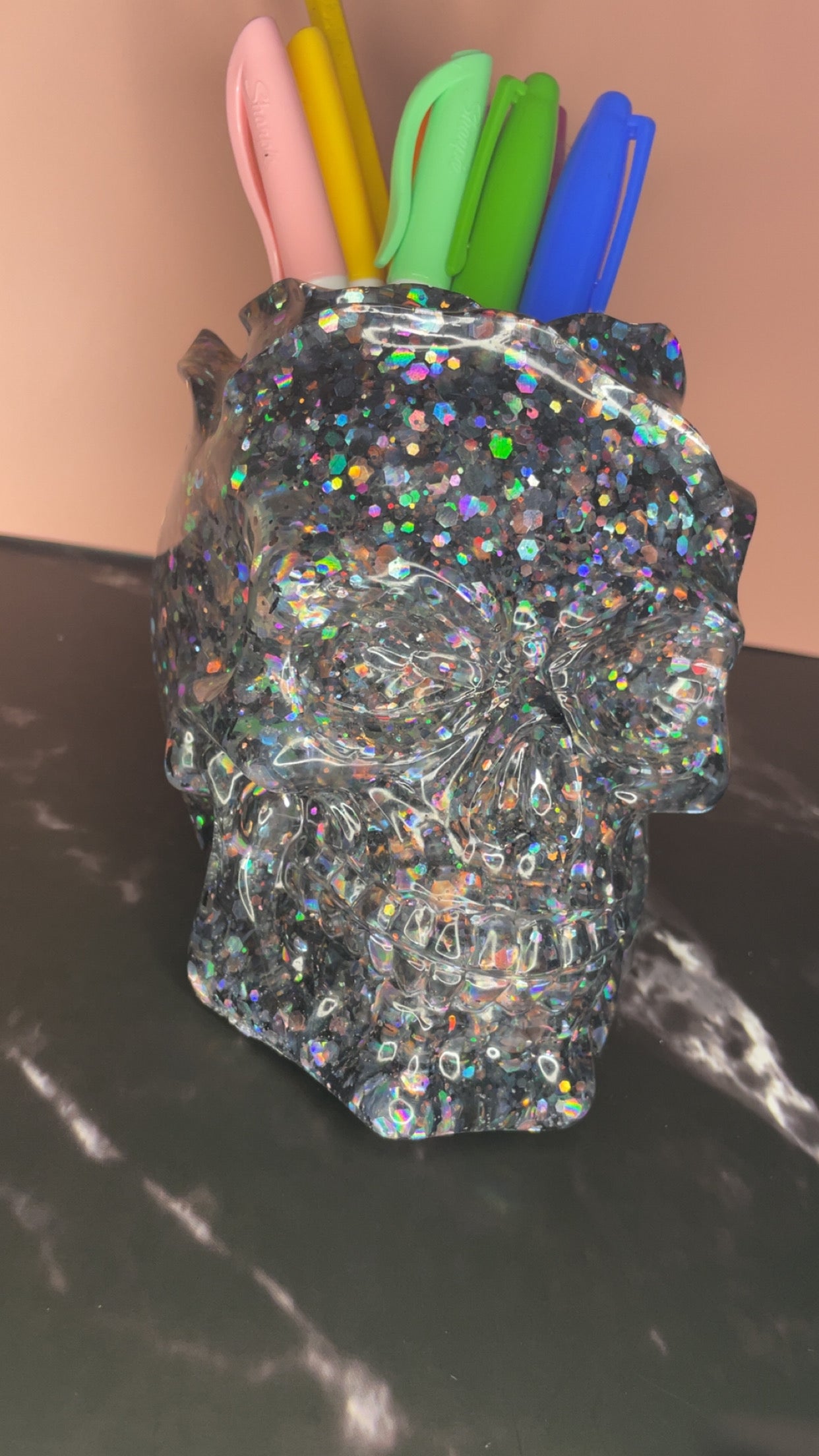 “Flutter & Flourish" Skull Organizer