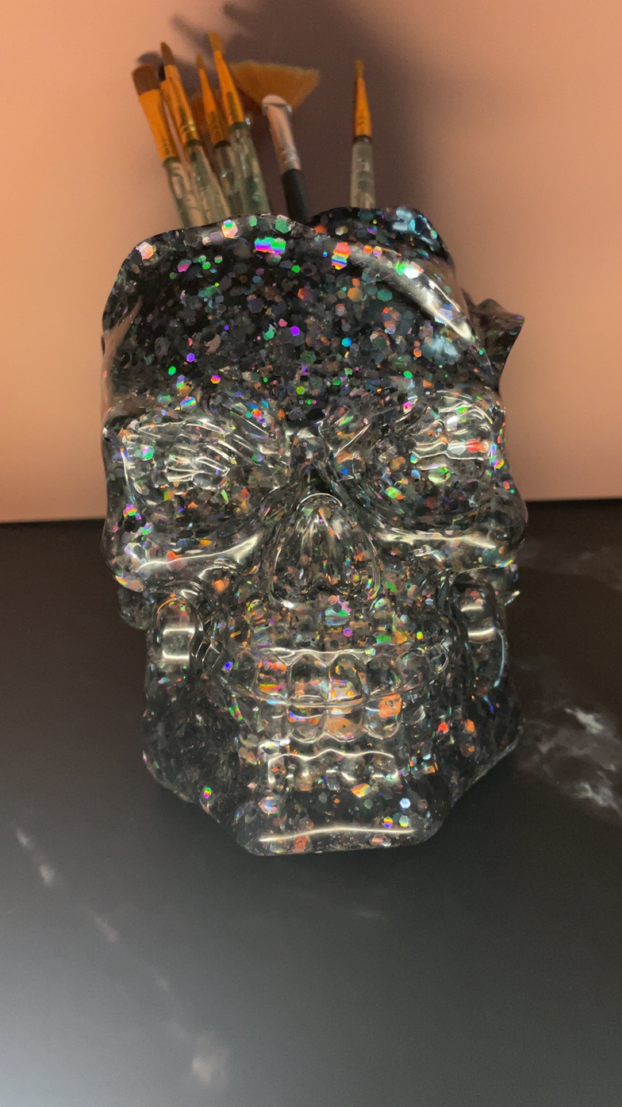 “Flutter & Flourish" Skull Organizer