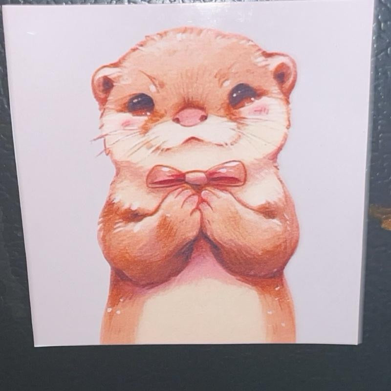 3 Piece Set of Adorable Baby Animal Magnets Featuring a Cute Bunny Otter and Duck Design for Fridge Decor