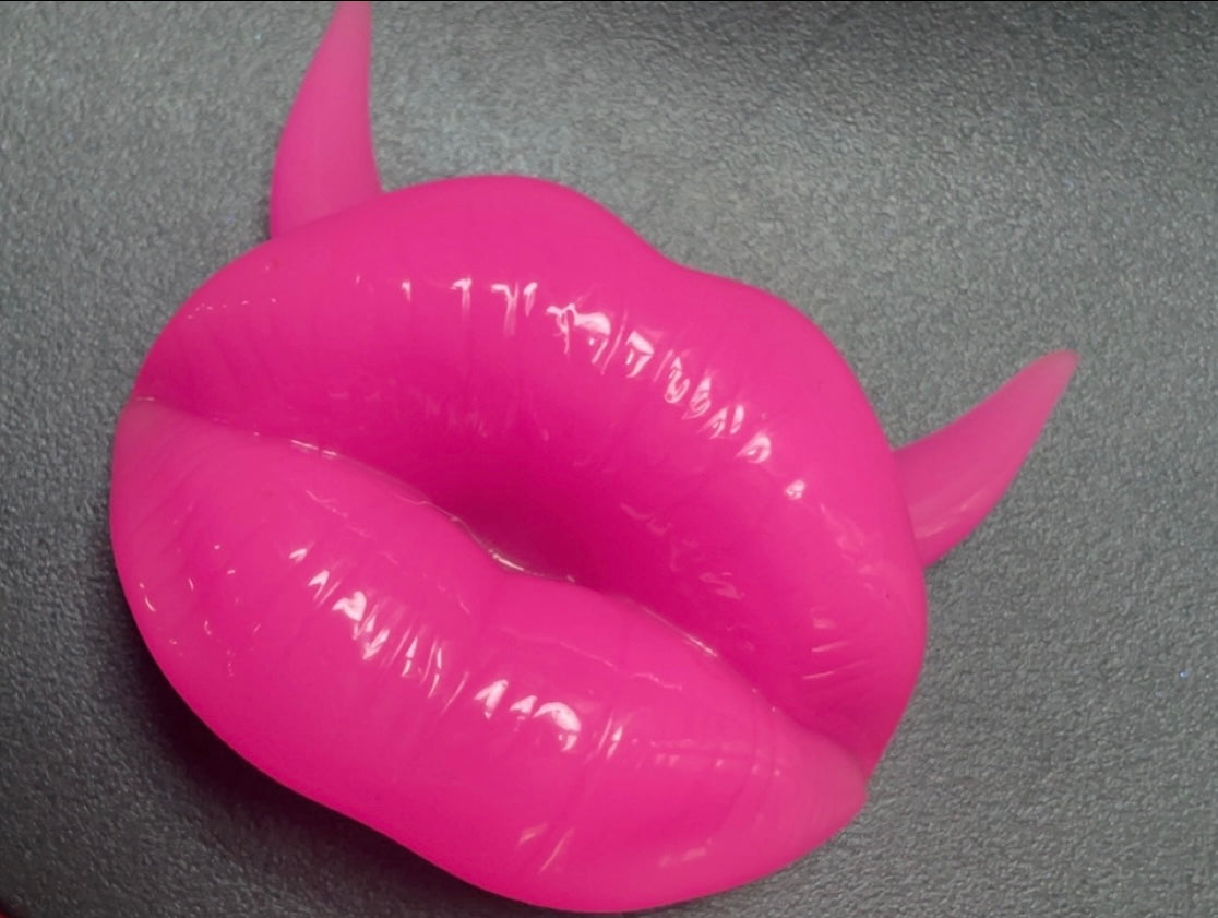 Devil Lips Fridge Magnet