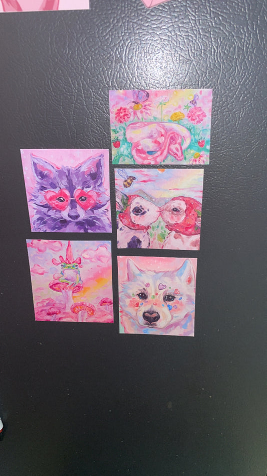 Pastel Pals Fridge Magnets Set of 4