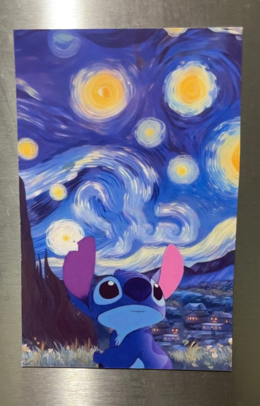 Starry Night Alien 626 Wanderer Two Versions Fridge Magnet