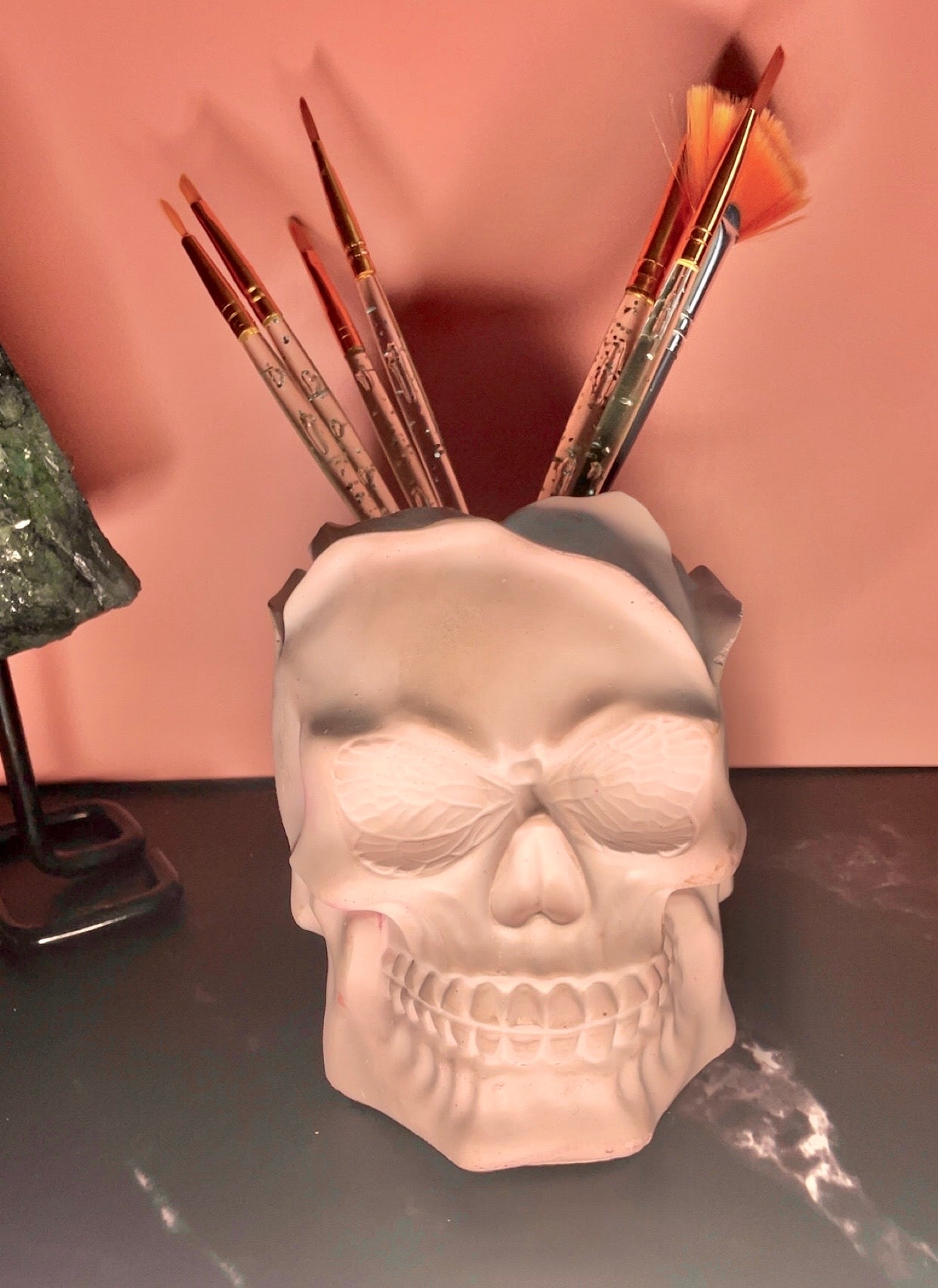 “Flutter & Flourish" Skull Organizer