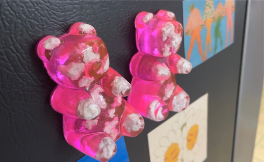 1 Piece Resin Cloud Gummy Bear Magnet - Unique Design  Colorful Gummy Bear Shape Magnet